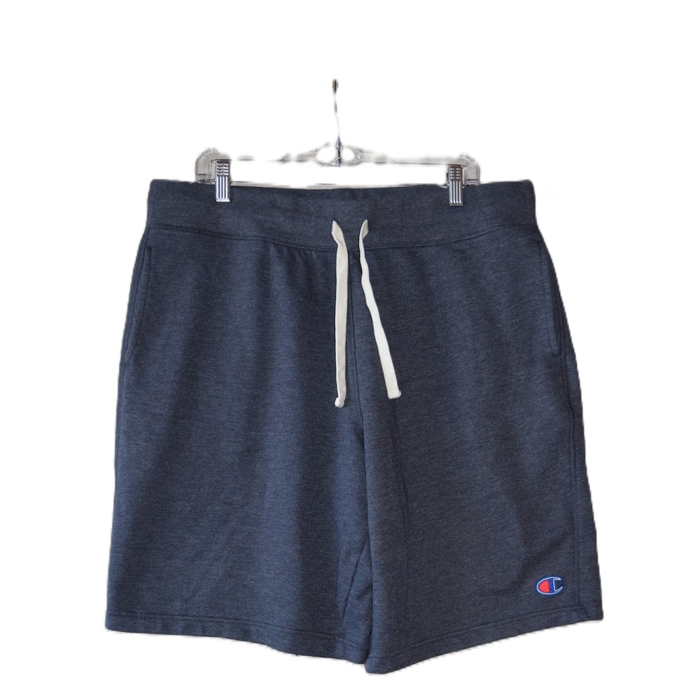 Champion Athletic Shorts Mens XXL Navy Blue Excellent French Terry Drawstring